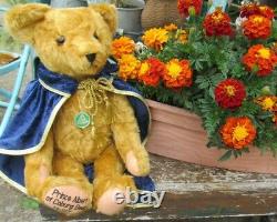 Vintage Mohair Teddy Bear Hermann Germany Prince Albert Tag Metal Button Growls