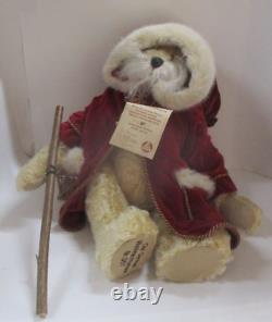 Vintage Mohair Teddy Bear Hermann Weihnachtsmann Christmas Beige 17