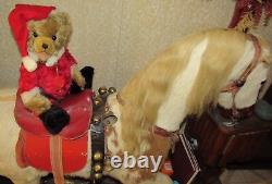 Vintage Mohair Teddy Bear Musical German Hermann Wind Up Oktoberfest Mug Tag 16