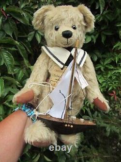 Vintage Mohair Teddy Bear Sailing Stefan Artist Robin Rive New Zealand Tags 14