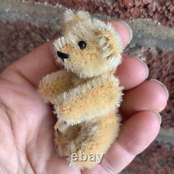 Vintage Piccolo Schuco Miniature 2.5 Blond Mohair Teddy Bear Tagged