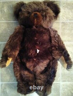 Vintage Rare Large 24 Knickerbocker Long Mohair Jointed Teddy Bear with Tag EUC