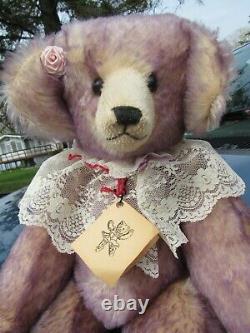 Vintage Rare Purple Lilac Frosted Mohair Teddy Bear 20 Artist Ooak Beckys Bears