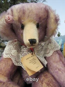 Vintage Rare Purple Lilac Frosted Mohair Teddy Bear 20 Artist Ooak Beckys Bears