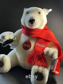 Vintage STEIFF Coca Cola Polar Teddy Bear 15Ltd Edition Cert#2516 Germany EUC