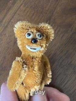 Vintage Schuco Janus Miniature Mohair Jointed Teddy Bear-Turning Head with 2 Faces