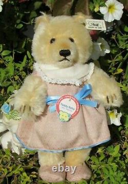 Vintage Steiff Bear Original Teddy Baby Girl M Mohair Ear Button Chest Tag 9