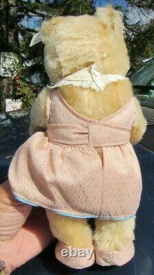 Vintage Steiff Bear Original Teddy Baby Girl M Mohair Ear Button Chest Tag 9