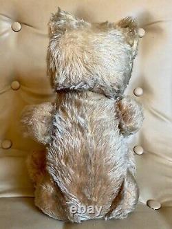 Vintage Steiff Mohair Teddy Bear with Button 16 Tall