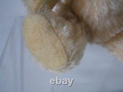 Vintage Steiff Original Teddy Bear Gold Mohair with Chest tag and Ribbon 9.5