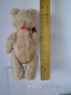 Vintage Steiff Original Teddy Bear Gold Mohair with Chest tag and Ribbon 9.5