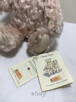 Vintage Steiff Teddy Bear Classic 1907 Mohair Jointed Limbs Pink 000263 with tags
