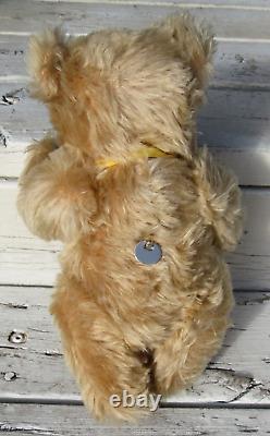 Vintage Steiff Teddy Bear Gold Mohair Ear Button 12 Fao Schwarz Musical Wind Up