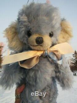 Vintage Teddy Bear Baby Blue Mohair Rare Cheeky Merrythought England Bells Ears