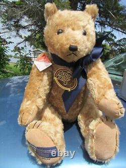 Vintage Teddy Bear Cooperstown Bears Private Issue 21 Gold Mohair Tags Claws
