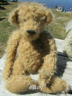 Vintage Teddy Bear Curly Mohair Long Arms 15 Artist Tag Mariel Making Memories