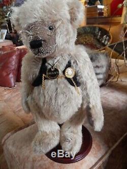 Vintage Teddy Bear Deans Mohair Growler Ltd Ed'Old Father Time' Brown13/14