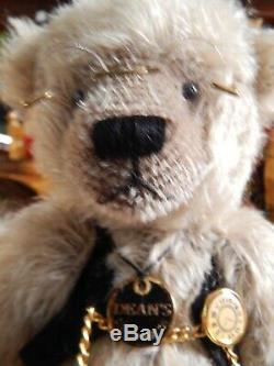 Vintage Teddy Bear Deans Mohair Growler Ltd Ed'Old Father Time' Brown13/14