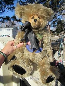 Vintage Teddy Bear Mohair Artist Ooak Cindy Kalnow Victorian Bearlooms 18 Noel