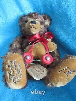 Vintage Tipped Mohair Teddy Bear Museum Tag W Pulltoy Bears Hermann Growler 17