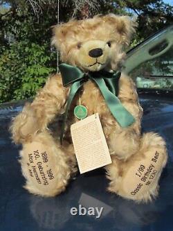 Vintage Tipped Mohair Teddy Bear Tags Rare Max Hermann Birthday I/99 Growler 17