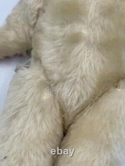 Vintage Twyford Mohair Teddy Bear Jointed England Blonde Yellow Red 1950s RARE