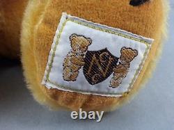 Vintage Unique Mohair Bully Bear Teddy By Peter Bull Original Tags