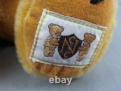 Vintage Unique Mohair Bully Bear Teddy By Peter Bull With Original Tags