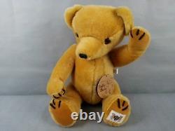 Vintage Unique Mohair Bully Bear Teddy by Peter Bull With Original Tags