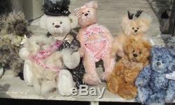 Vintage White Mohair Easter Bunny Ooak Artist Fain Jointd Rabbit 14 Teddy Bear