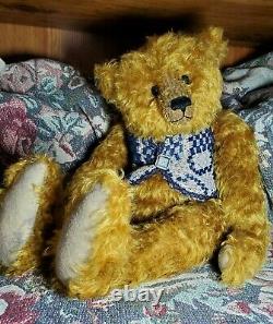 WILLOW, Vintage Hand Made Teddy Bear by PAT MURPHY, Mohair, Original Hang Tag