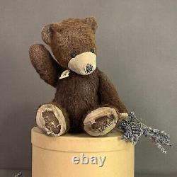 Warm and cozy brown teddy bear (9.84in.) mohair Artist teddy bear