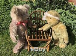 Wisty Rare 1920's/30's Purple Mohair Bear Old Antique American Teddy