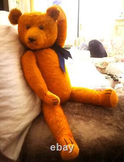 Wonderful 22 German mohair humpback Petz Teddy rare orange color 1920's