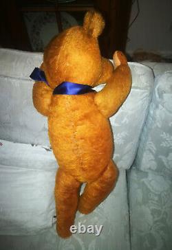 Wonderful 22 German mohair humpback Petz Teddy rare orange color 1920's