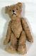 Wood Wool Orange Silky Mohair Antique Teddy Bear Jointed Long Arms Hump Back